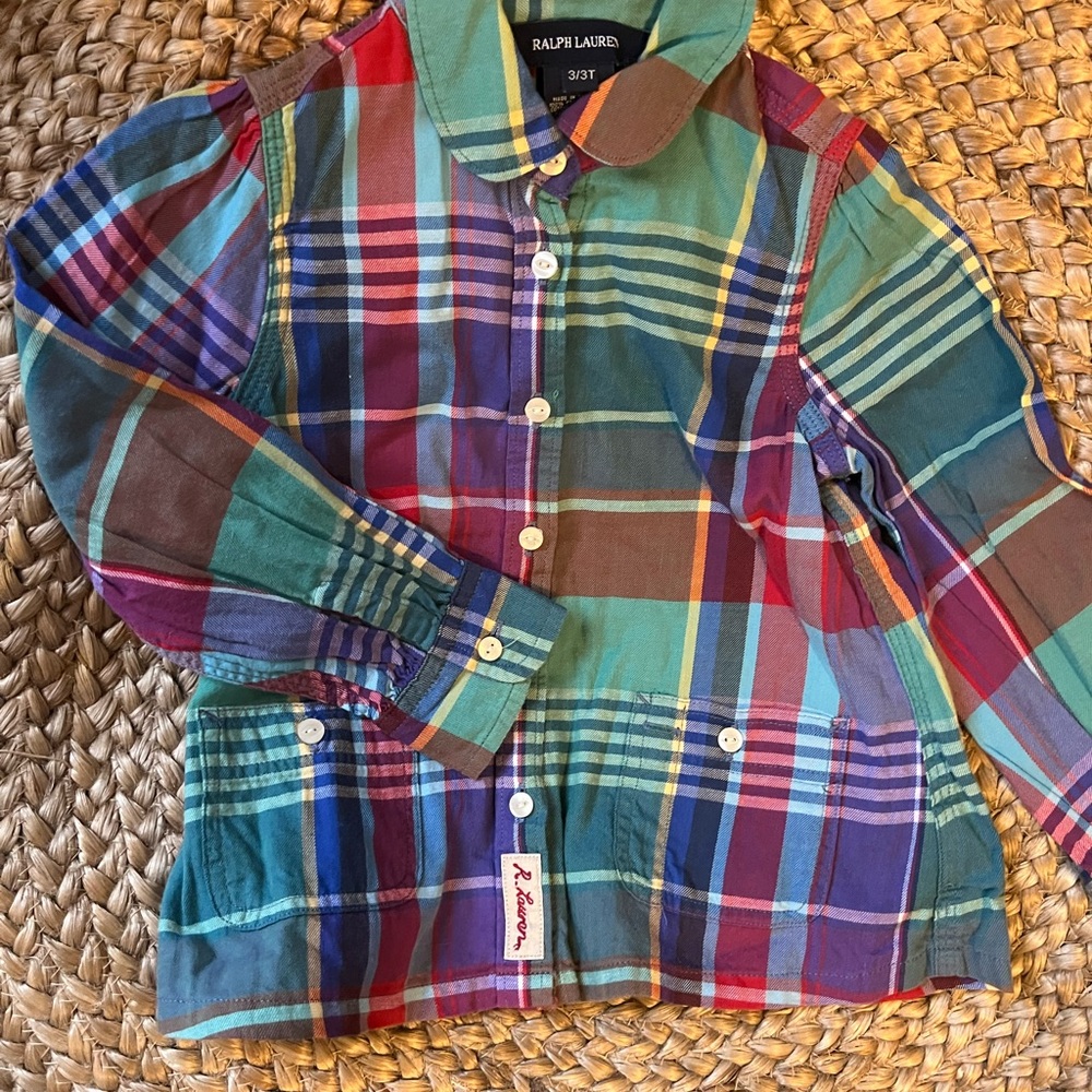 Ralph Lauren (3T) Flannel Casual button down shirt for toddler